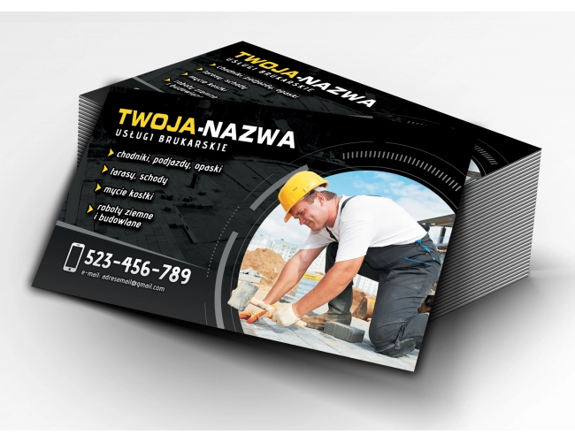 Wizytówki dla firmy budowlanej w4